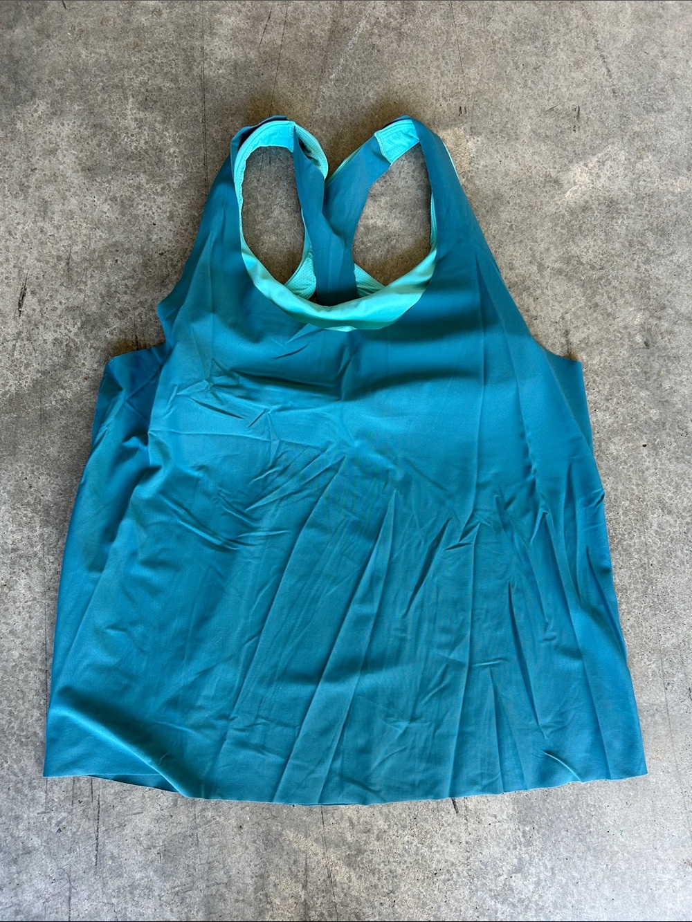 Athleta Teal Racerback Performance Tank